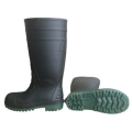 Black PVC safety boots rain boots steel head rubber sole non-slip waterproof anti-smashing anti-piercing